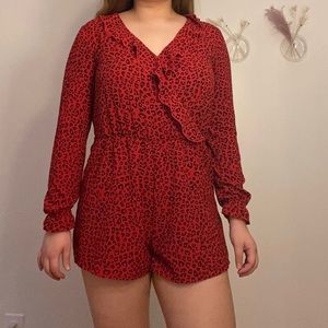 Cheetah print romper